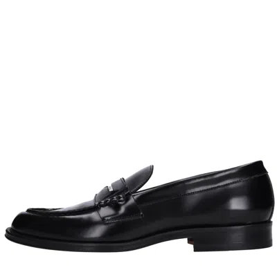 Dsquared2 Man Loafers Black Size 11 Soft Leather In Nero Scuri