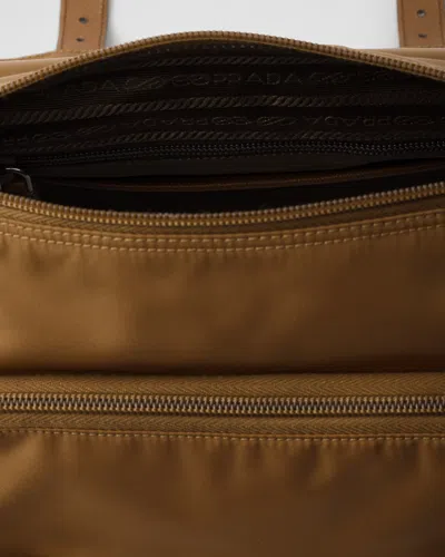 Prada Re-nylon Shoulder Bag In Brown