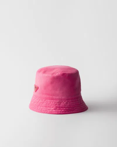 Prada Cotton Hat In Tamarind Pink