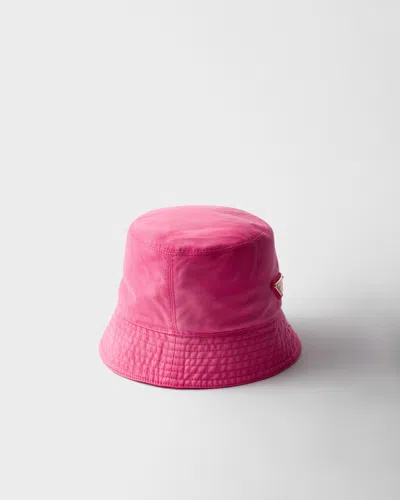 Prada Cotton Hat In Tamarind Pink