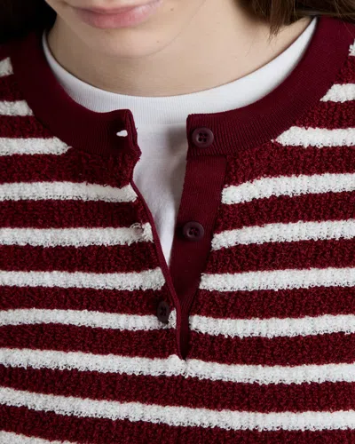 Prada Embroidered Terry Fabric Polo Shirt In Amaranth/natural