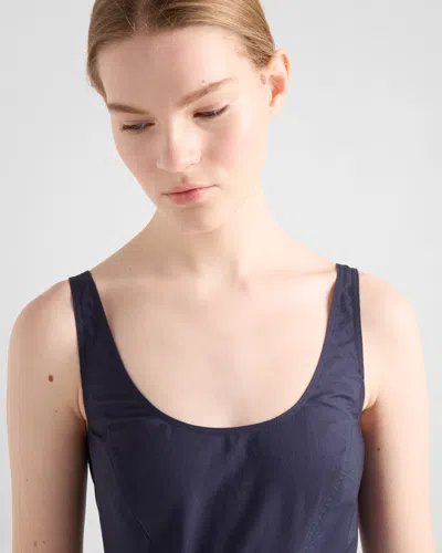 Prada Mini Dress In Navy