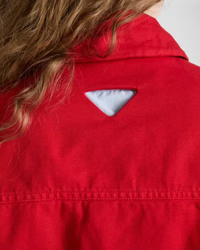 Prada Canvas Jacket In Red