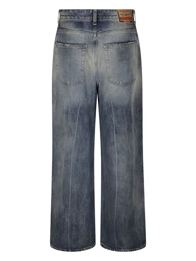 Diesel Washed Effect Wide Leg Jeans In Multicolor