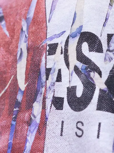 Diesel Multicolor T-shirt With Faded Logo On The Front And Back