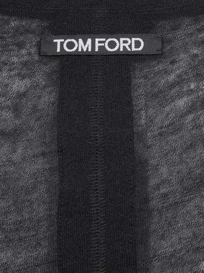 Tom Ford Crew-neck Cashmere Sweater In Black
