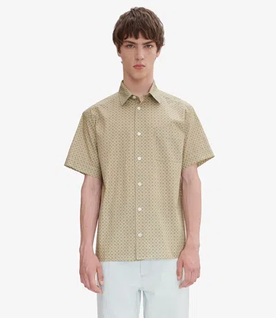 Apc A. P.c. Ross Printed Shirt Bae Taupe In Bae - Taupe