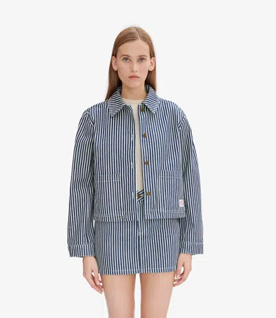 Apc A.p.c. Frida Jacket In Tic - Blue/white