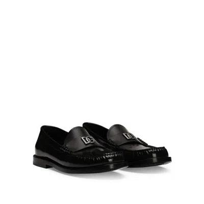 Dolce & Gabbana Dg Medallion Leather Classic Loafers