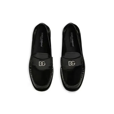 Dolce & Gabbana Dg Medallion Leather Classic Loafers