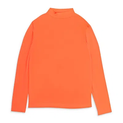 Fung Lan And Co. Jersey Orange Turtleneck Sweater In Orange