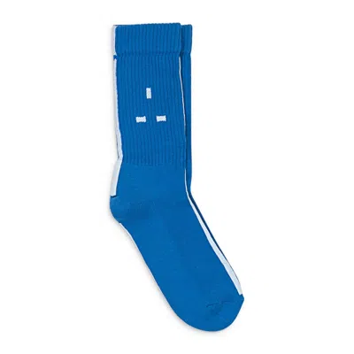 Mains Logo-jacquard Socks In Blue