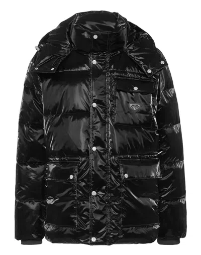 Philipp Plein Padded Nylon Jacket In Black