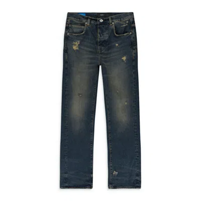 Purple Brand Muted Blue Dirty Indigo Skinny Jeans In Blue