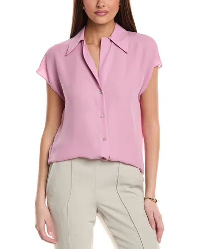 Vince Cap Sleeve Blouse In Pink
