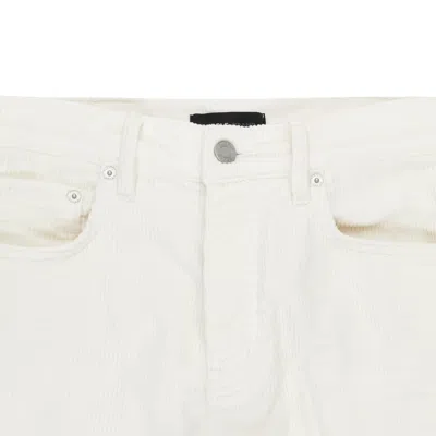 Purple Brand Corduroy Semi Coated White Skinny Jeans In White