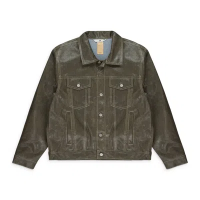 Eytys Buwas Acid Smoke Buck Wet Brown Denim Jacket In Brown