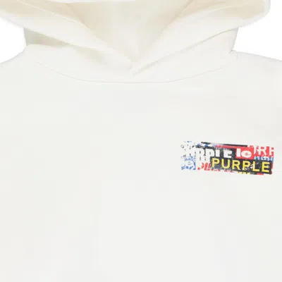 Purple Brand Hwt Fleece Po Hoody Off White Hoodies & Sweatshirts In White