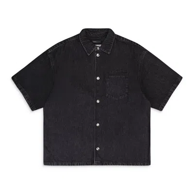 Purple Brand Ss Shirt Jacket Black Denim Jackets In Black