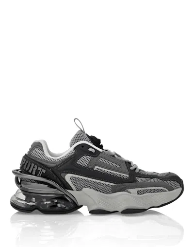 Plein Sport Runner Ps Thunder Mix Sneakers In Black