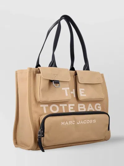 Marc Jacobs Buckle Detail Tote Bag With Dual Pockets In Neutrals