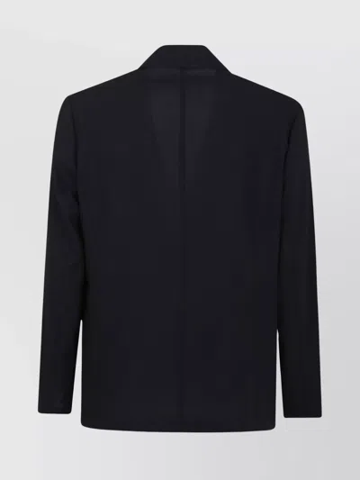 Emporio Armani Classic Black Blazer With Notched Lapel