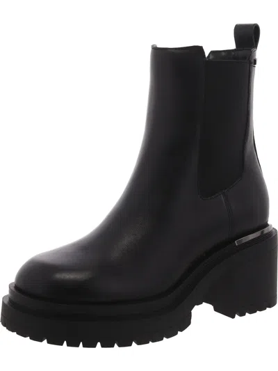 Dkny Patria Womens Leather Pull-on Chelsea Boots In Multi