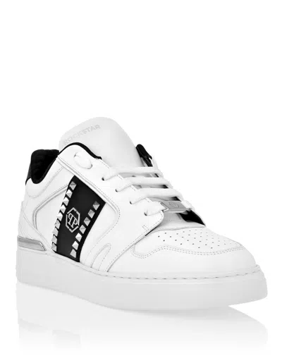 Philipp Plein Nappa Leather Lo-top Sneakers Studs In Multi