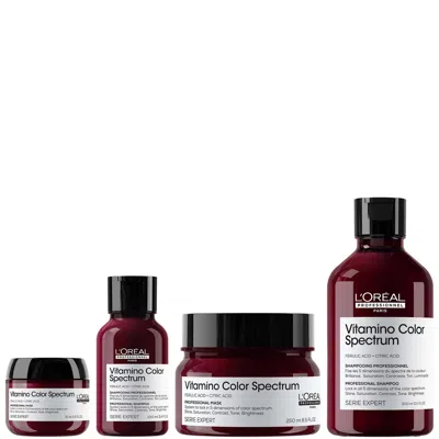 L'oreal Professionnel Vitamino Color Spectrum Shampoo 300ml, Rinse Off Hair Mask 250ml And Mini Mask And Shampoo Bundle