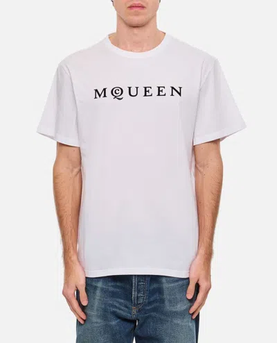 Alexander Mcqueen Logo Cotton T-shirt In White