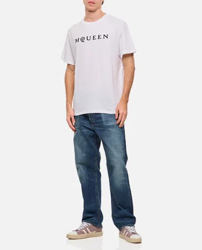 Alexander Mcqueen Logo Cotton T-shirt In White