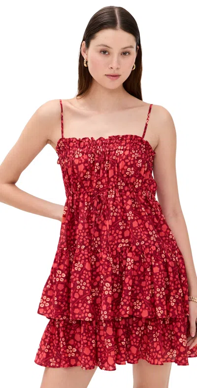 Ulla Johnson Kalila Cover-up Minidress In Red