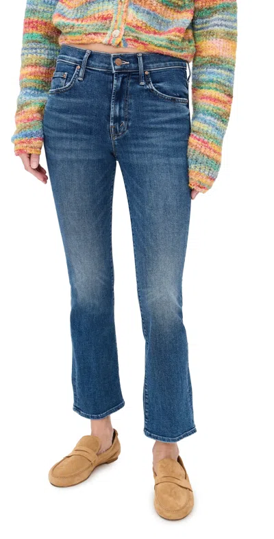 Mother Hustler Flood Fray High-rise Bootcut Jeans In Whatever You Want In Over The Top