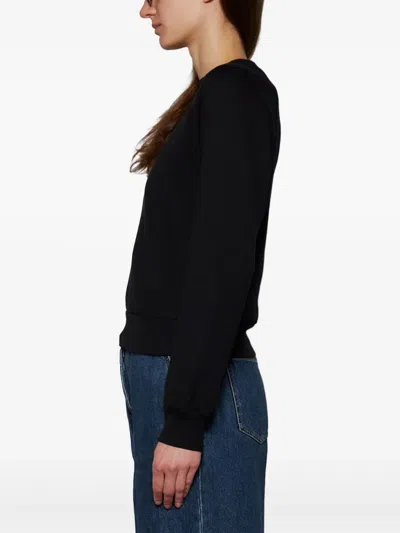 Éterne Embroidered Cotton And Modal-blend Jersey Sweatshirt In Black