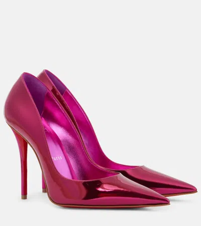 Christian Louboutin Woman Pumps Magenta Size 8 Leather In Billy