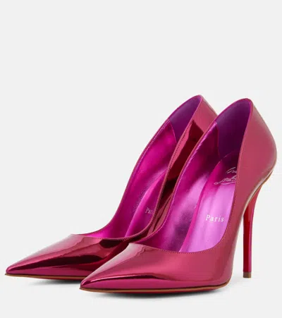 Christian Louboutin Woman Pumps Magenta Size 8 Leather In Billy