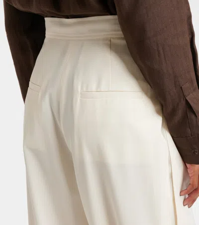 Max Mara Coccole Cotton Pants In White