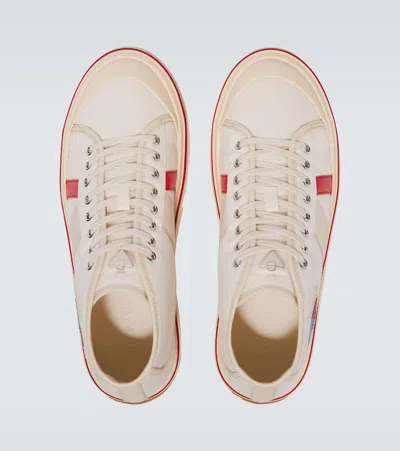 Bottega Veneta Eliot Mid-top Canvas Sneakers In White