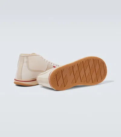 Bottega Veneta Eliot Mid-top Canvas Sneakers In White