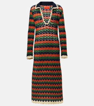 La Doublej Perry Knit Midi Dress In Multicoloured