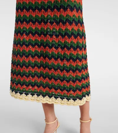 La Doublej Perry Knit Midi Dress In Multicoloured