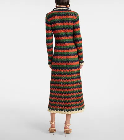 La Doublej Perry Knit Midi Dress In Multicoloured