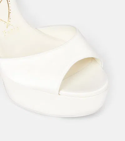 Christian Louboutin Bridal Sandaloo 130 Crepe Satin Sandals In White