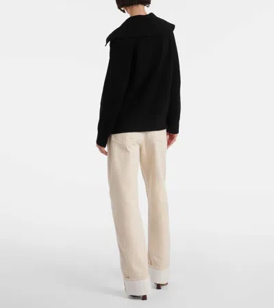 Bottega Veneta Wool Cardigan Gold-tone Buttons In Black