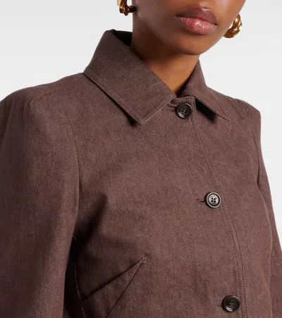 Max Mara "carp" Jacket Cotton In Brown