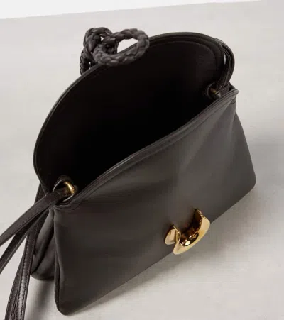 Bottega Veneta Small Liberta Leather Shoulder Bag In 2190 Fondant-m Brass