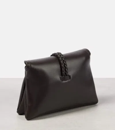 Bottega Veneta Small Liberta Leather Shoulder Bag In 2190 Fondant-m Brass