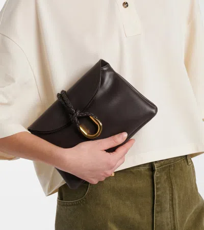 Bottega Veneta Small Liberta Leather Shoulder Bag In 2190 Fondant-m Brass