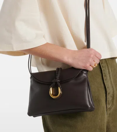 Bottega Veneta Small Liberta Leather Shoulder Bag In 2190 Fondant-m Brass