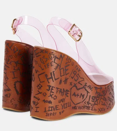 Chloé Chloe Women Pink Pvc Maxime Wedges